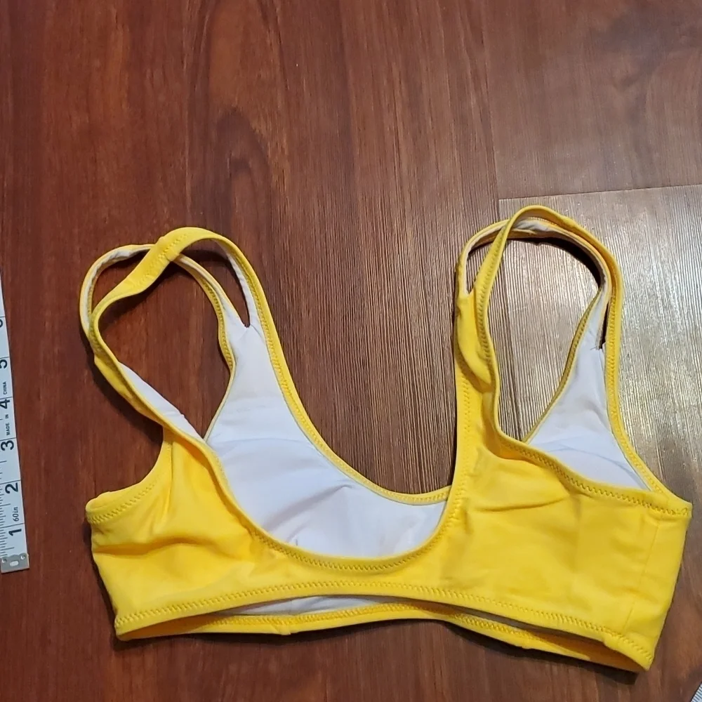 Bikini Top Womens Size XS Yellow Swimsuit